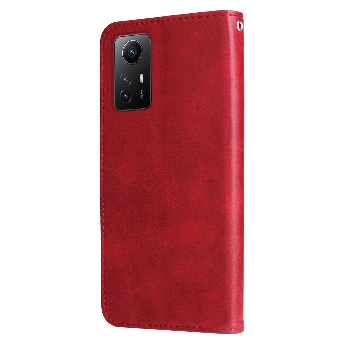 For Xiaomi Redmi Note 12S 4G Calf Texture Phone Case Stand Zipper Pocket Wallet Cover