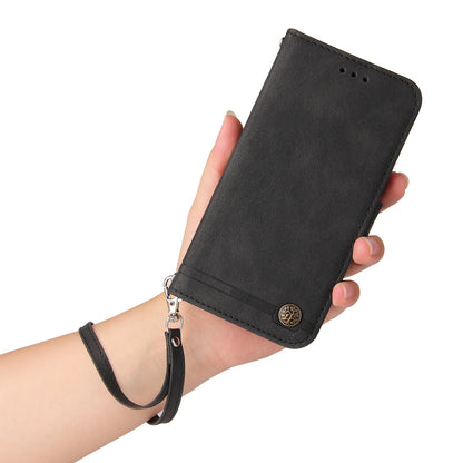 For Xiaomi Redmi Note 12S 4G Skin-touch Phone Case Imprinted Lines Stand PU Leather Wallet Cover