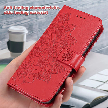 For Xiaomi Redmi Note 12S 4G Anti-Dust PU Leather Cover Flower Imprinting Phone Stand Wallet Phone Case