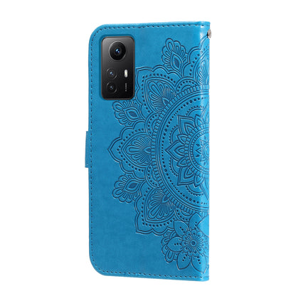 For Xiaomi Redmi Note 12S 4G Anti-Dust PU Leather Cover Flower Imprinting Phone Stand Wallet Phone Case
