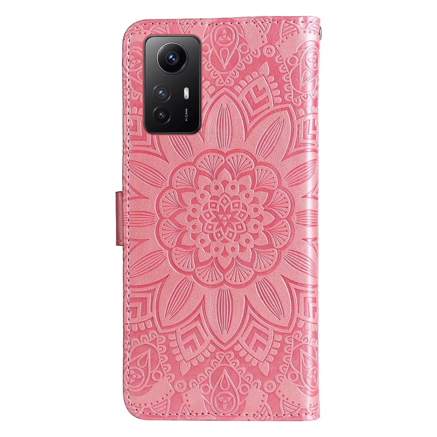 For Xiaomi Redmi Note 12S 4G Anti-Dust PU Leather Flip Phone Case Imprinted Sunflower Stand Wallet Cover