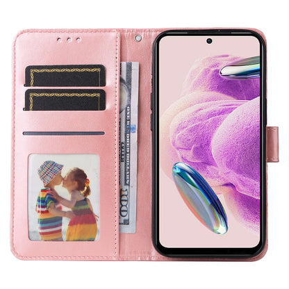 For Xiaomi Redmi Note 12S 4G Anti-Dust PU Leather Flip Phone Case Imprinted Sunflower Stand Wallet Cover