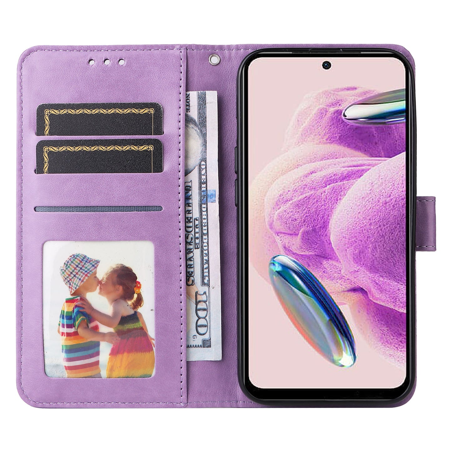 For Xiaomi Redmi Note 12S 4G Anti-Dust PU Leather Flip Phone Case Imprinted Sunflower Stand Wallet Cover