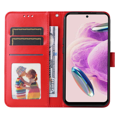 For Xiaomi Redmi Note 12S 4G Anti-Dust PU Leather Flip Phone Case Imprinted Sunflower Stand Wallet Cover