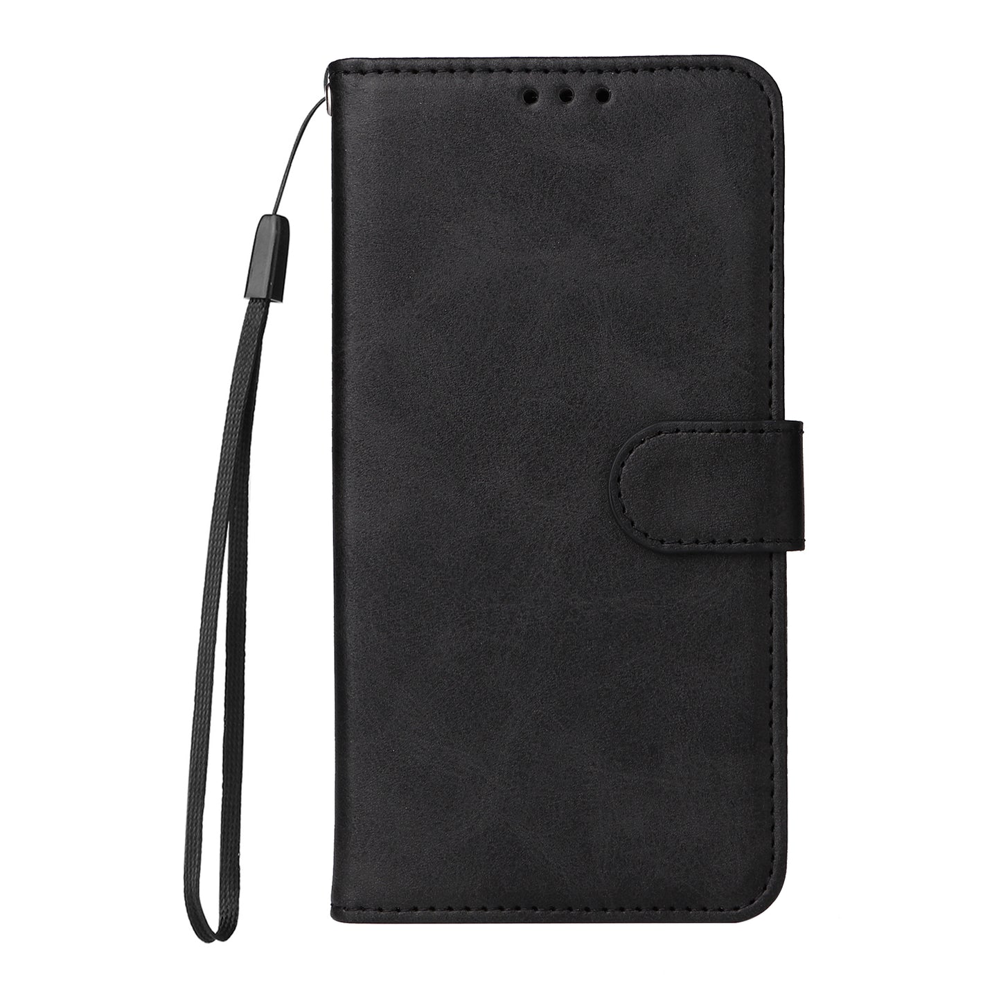 For Xiaomi Redmi Note 12S 4G Anti-Scratch PU Leather Wallet Cover Calf Texture Stand Case with Strap
