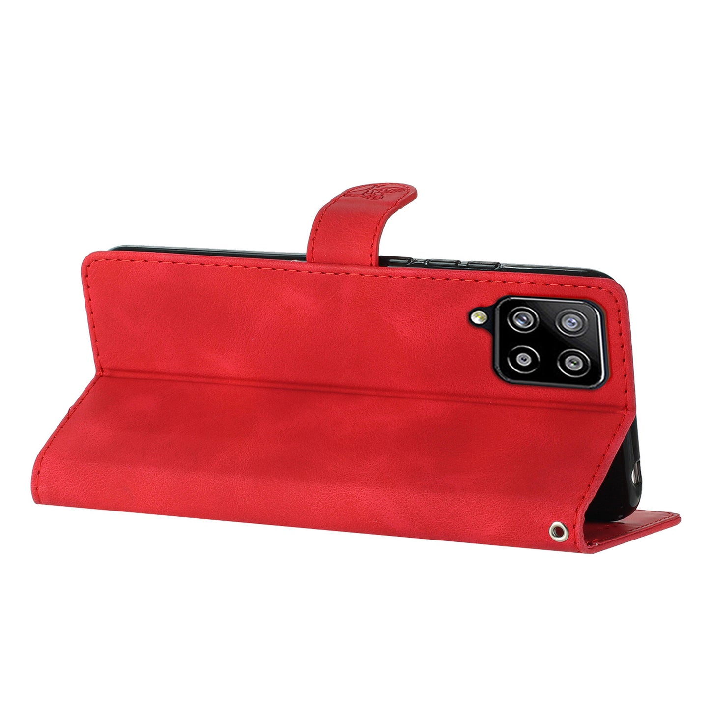 For Samsung Galaxy M53 5G Anti-drop Phone Case Imprinted Flower Wallet Stand Leather Cellphone Cover