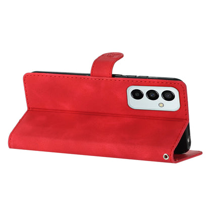 For Samsung Galaxy M52 5G Anti-drop Imprinted Flower Phone Case Wallet Stand Leather Cover