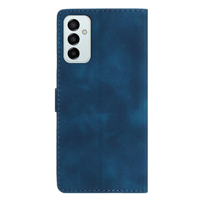For Samsung Galaxy M52 5G Anti-drop Imprinted Flower Phone Case Wallet Stand Leather Cover