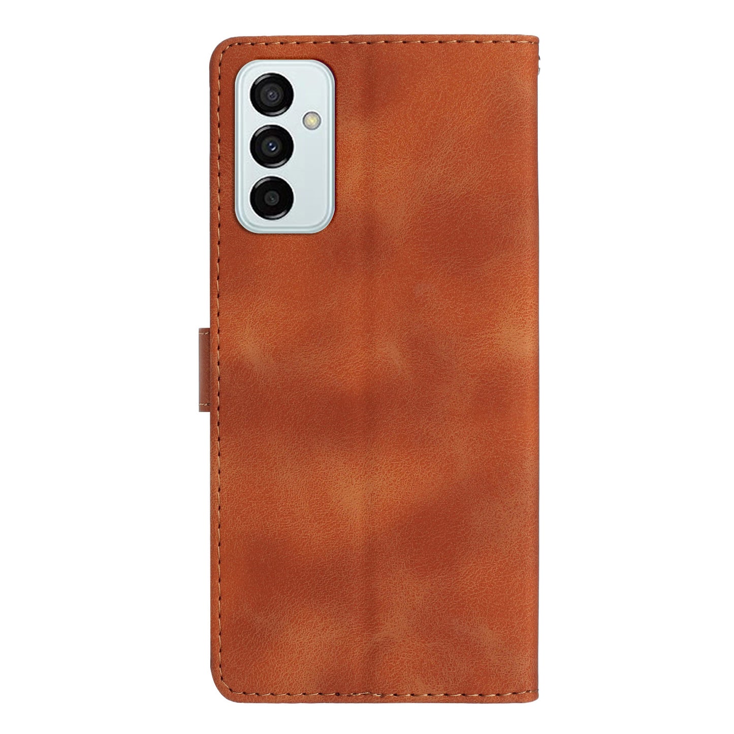 For Samsung Galaxy M52 5G Anti-drop Imprinted Flower Phone Case Wallet Stand Leather Cover