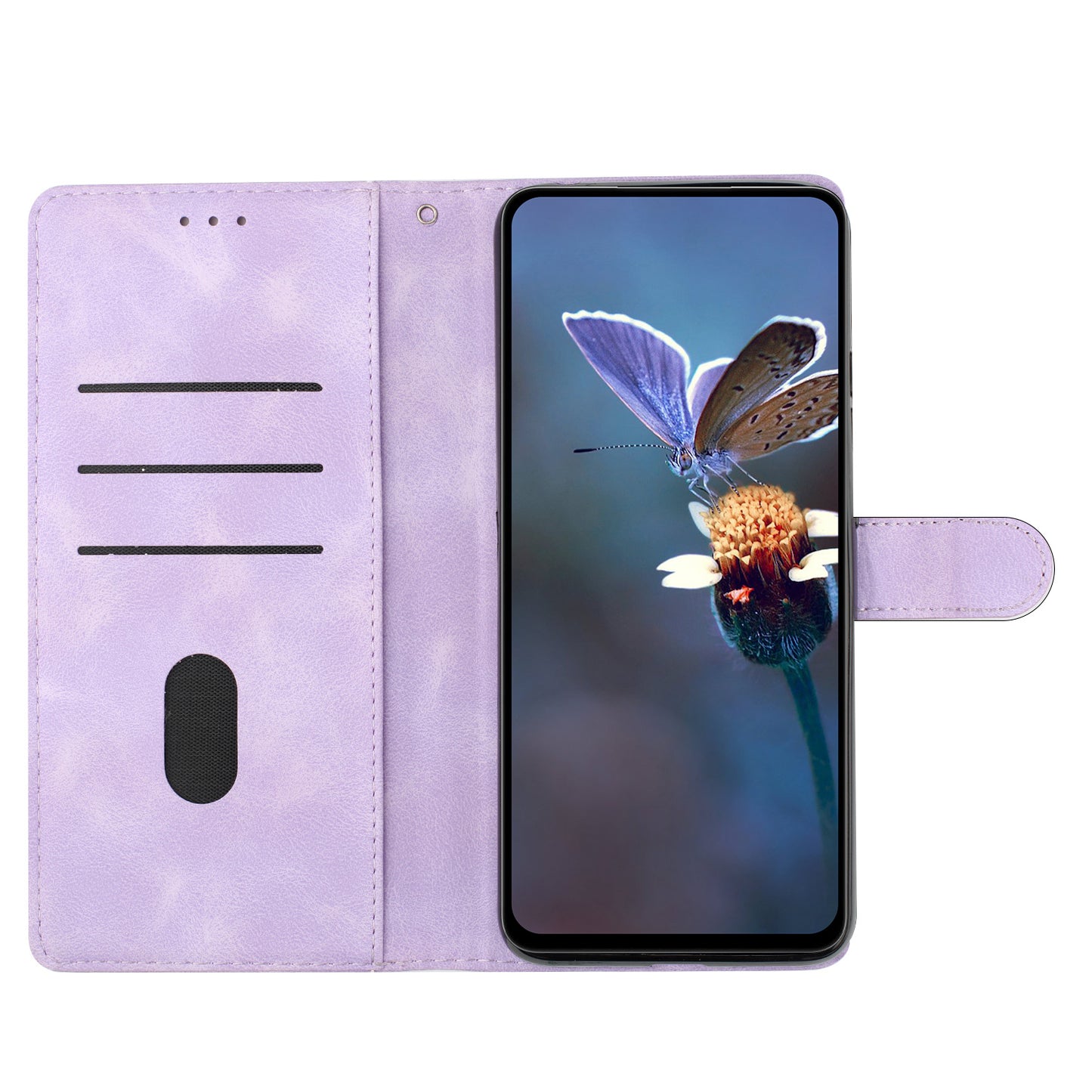 For Samsung Galaxy M52 5G Anti-drop Imprinted Flower Phone Case Wallet Stand Leather Cover