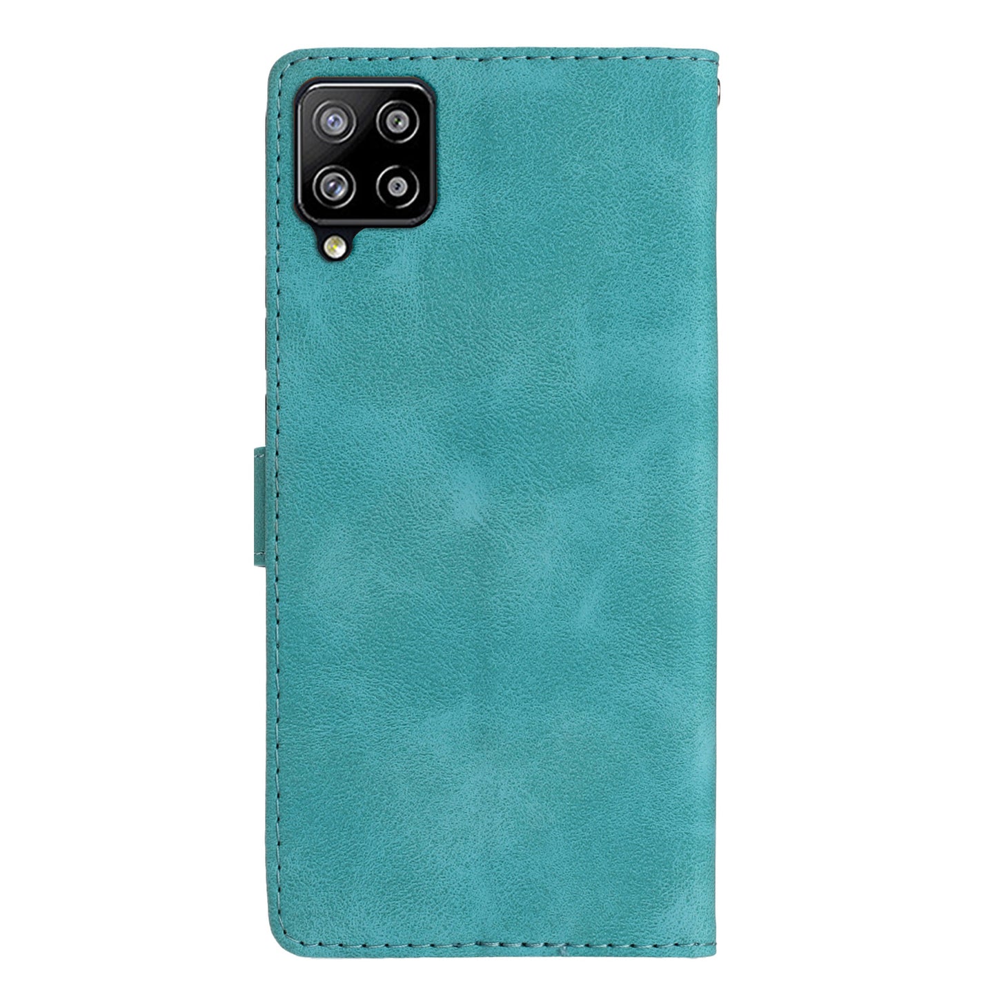 Leather Cellphone Cover for Samsung Galaxy M32 (Global Version) 4G Imprinted Flower Wallet Stand Phone Case