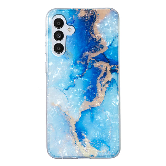 For Samsung Galaxy A04s 4G (164.7 x 76.7 x 9.1 mm) TPU Phone Case IMD Marble Flower Shell Pattern Cover