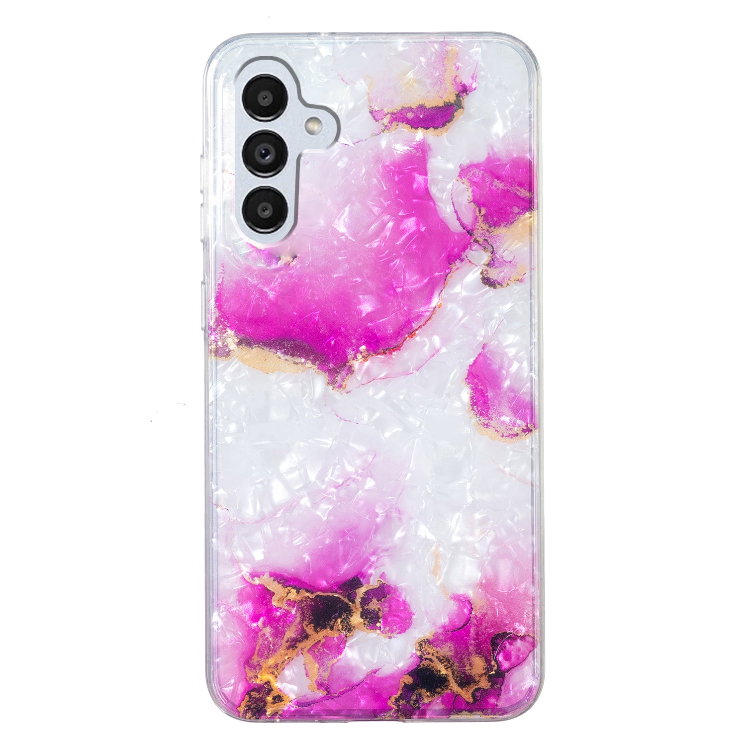 For Samsung Galaxy A04s 4G (164.7 x 76.7 x 9.1 mm) TPU Phone Case IMD Marble Flower Shell Pattern Cover