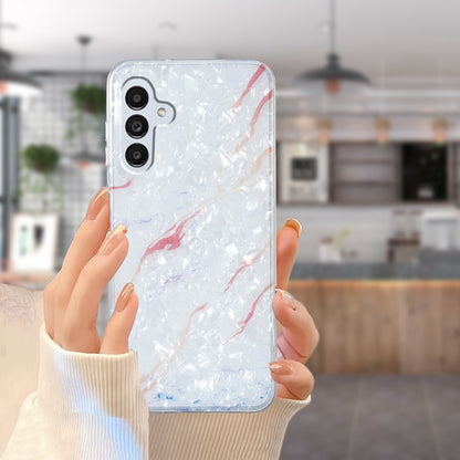 For Samsung Galaxy A04s 4G (164.7 x 76.7 x 9.1 mm) TPU Phone Case IMD Marble Flower Shell Pattern Cover