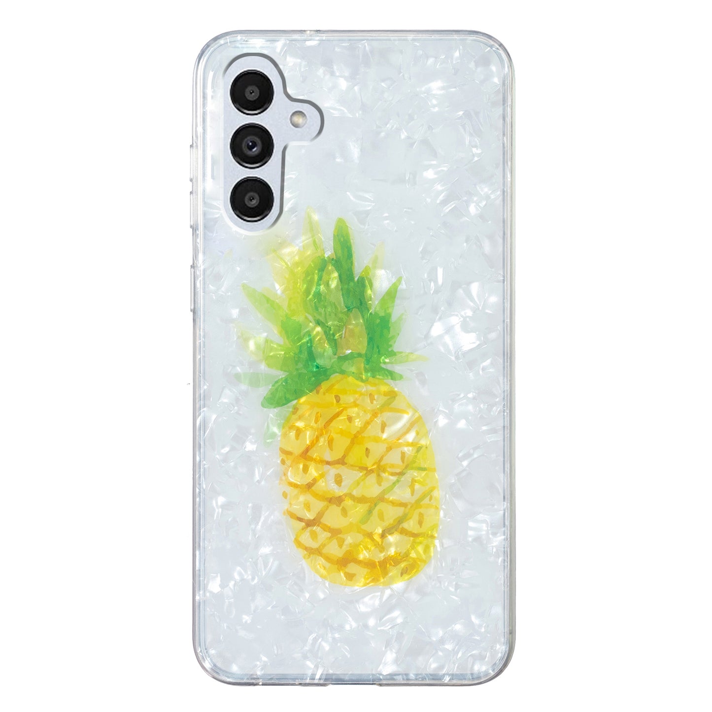 For Samsung Galaxy A04s 4G (164.7 x 76.7 x 9.1 mm) TPU Phone Case IMD Marble Flower Shell Pattern Cover