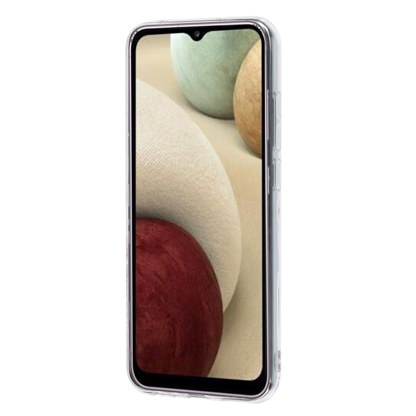 For Samsung Galaxy A12 IMD Design Soft TPU Phone Case Shell Pattern Marble Flower Cover