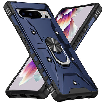 For Google Pixel 8 Pro Hard PC Soft TPU Rugged Cover Ring Kickstand Anti-Scratch Phone Case