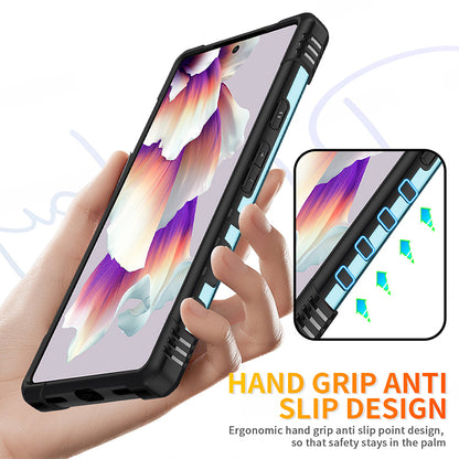 For Google Pixel 8 TPU+ PC Combination Protective Case Ring Holder Kickstand Shockproof Phone Cover