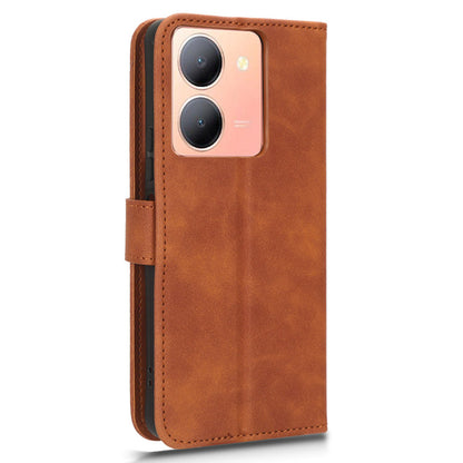 For vivo Y78 5G PU Leather Wallet Cover Flip Stand Skin-touch Magnetic Clasp Phone Case