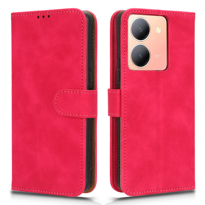 For vivo Y78 5G PU Leather Wallet Cover Flip Stand Skin-touch Magnetic Clasp Phone Case