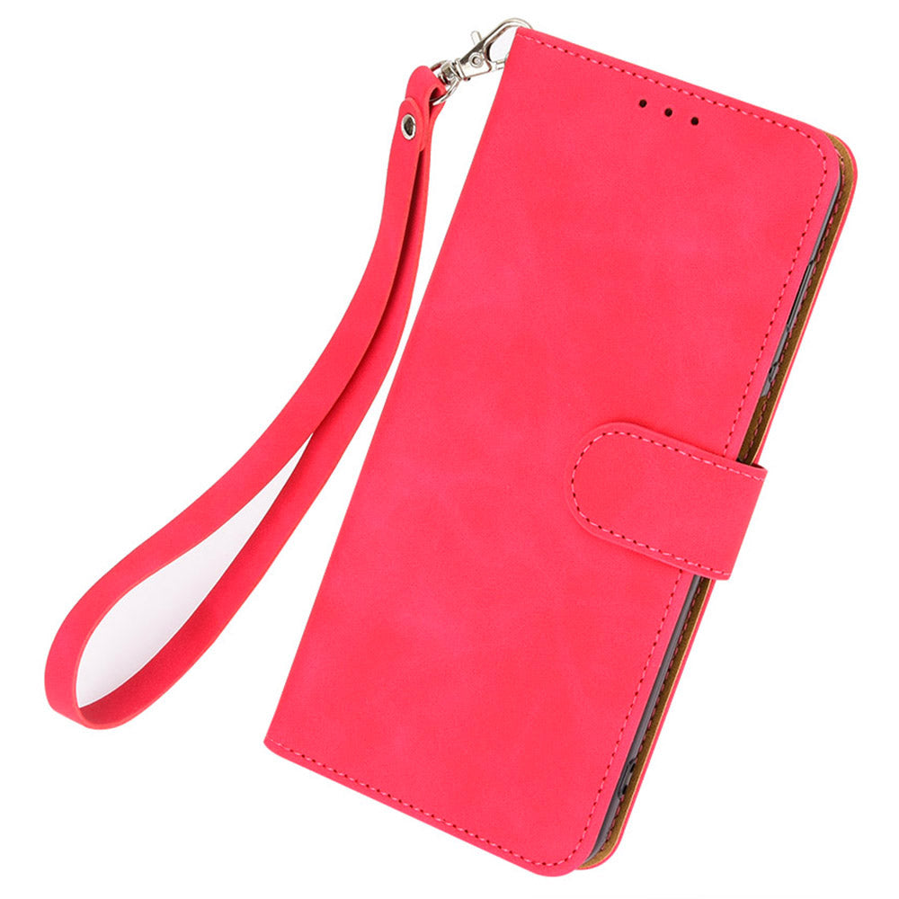 For vivo Y78 5G PU Leather Wallet Cover Flip Stand Skin-touch Magnetic Clasp Phone Case