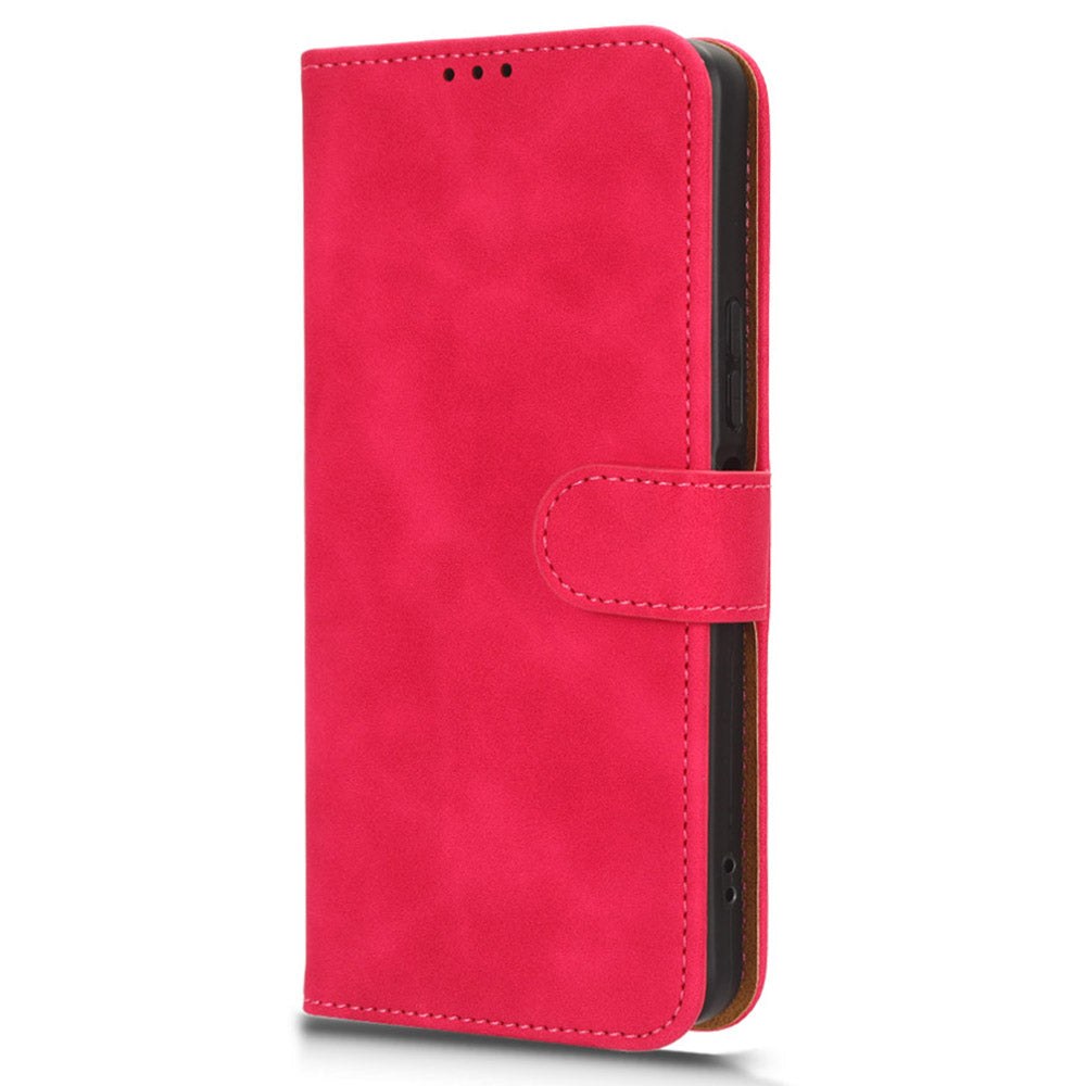 For vivo Y78 5G PU Leather Wallet Cover Flip Stand Skin-touch Magnetic Clasp Phone Case