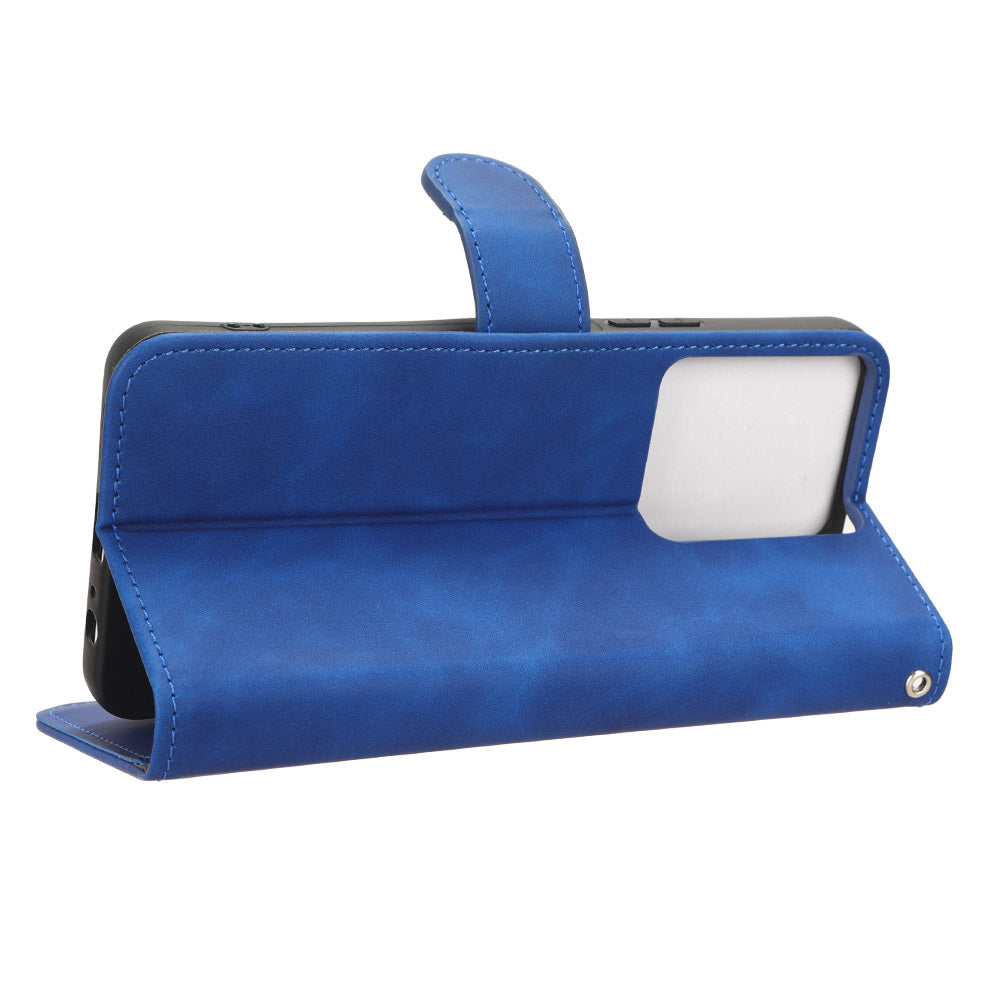 For vivo Y78 5G PU Leather Wallet Cover Flip Stand Skin-touch Magnetic Clasp Phone Case