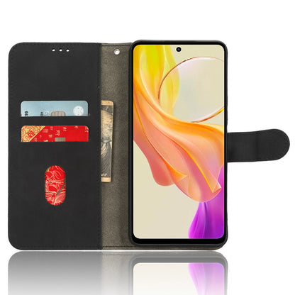 For vivo Y78 5G PU Leather Wallet Cover Flip Stand Skin-touch Magnetic Clasp Phone Case