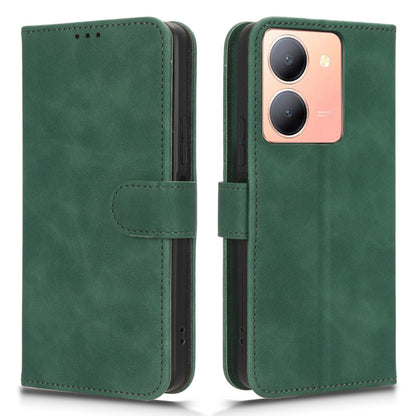 For vivo Y78 5G PU Leather Wallet Cover Flip Stand Skin-touch Magnetic Clasp Phone Case