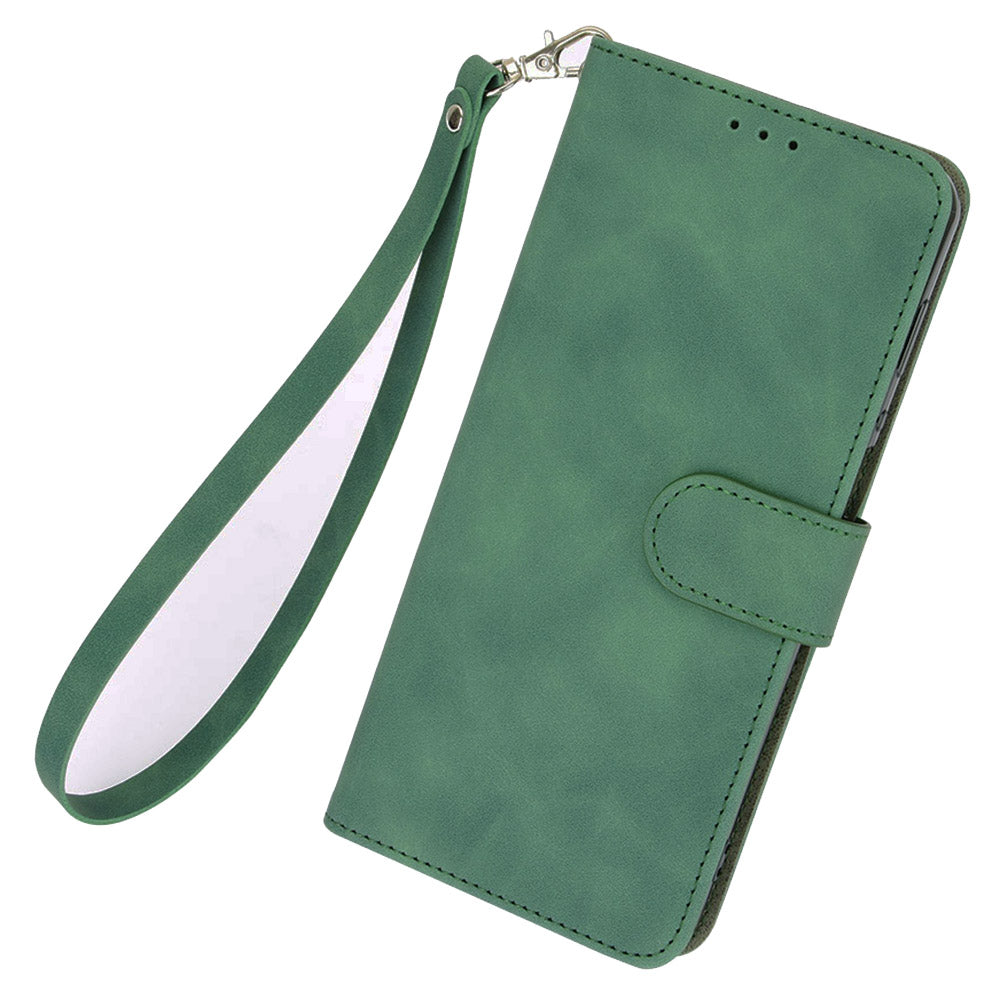 For vivo Y78 5G PU Leather Wallet Cover Flip Stand Skin-touch Magnetic Clasp Phone Case