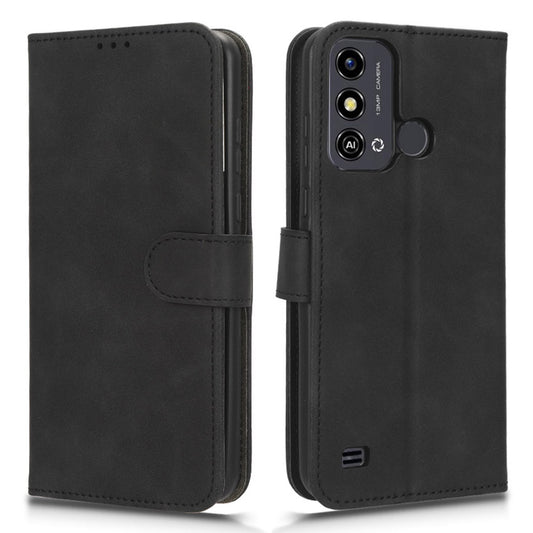 For ZTE Blade A53 Skin-touch PU Leather Wallet Flip Cover Folding Stand Phone Case