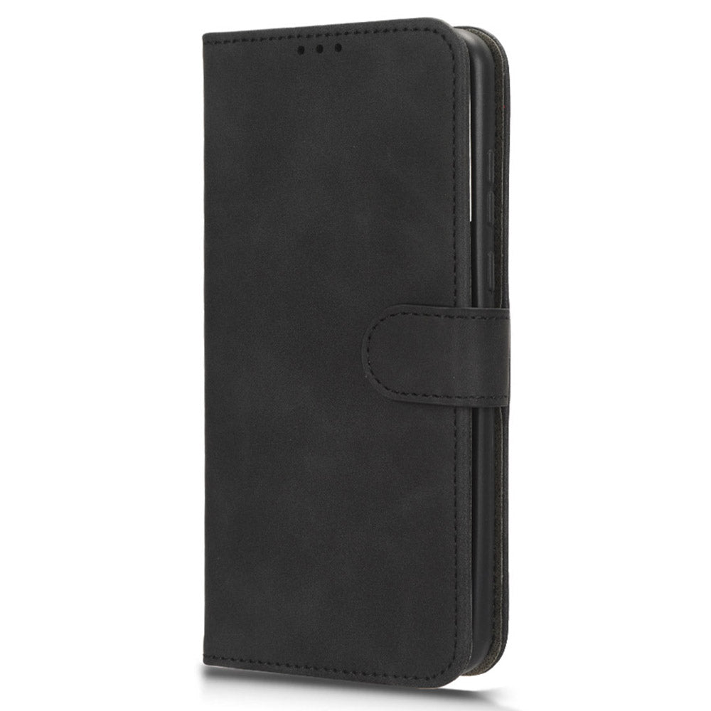 For ZTE Blade A53 Skin-touch PU Leather Wallet Flip Cover Folding Stand Phone Case