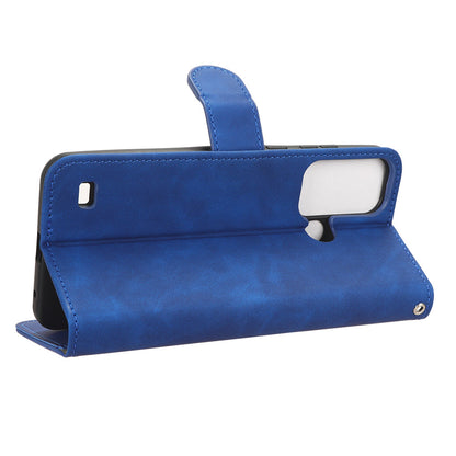 For ZTE Blade A53 Skin-touch PU Leather Wallet Flip Cover Folding Stand Phone Case