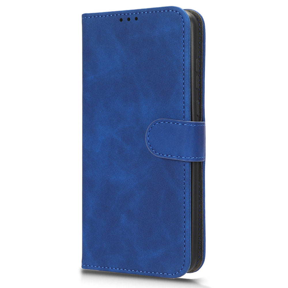 For ZTE Blade A53 Skin-touch PU Leather Wallet Flip Cover Folding Stand Phone Case