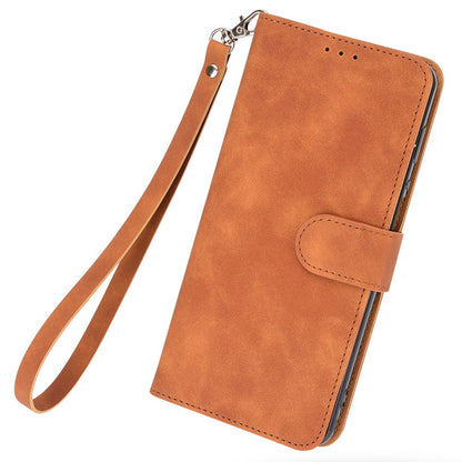 For ZTE Blade A53 Skin-touch PU Leather Wallet Flip Cover Folding Stand Phone Case