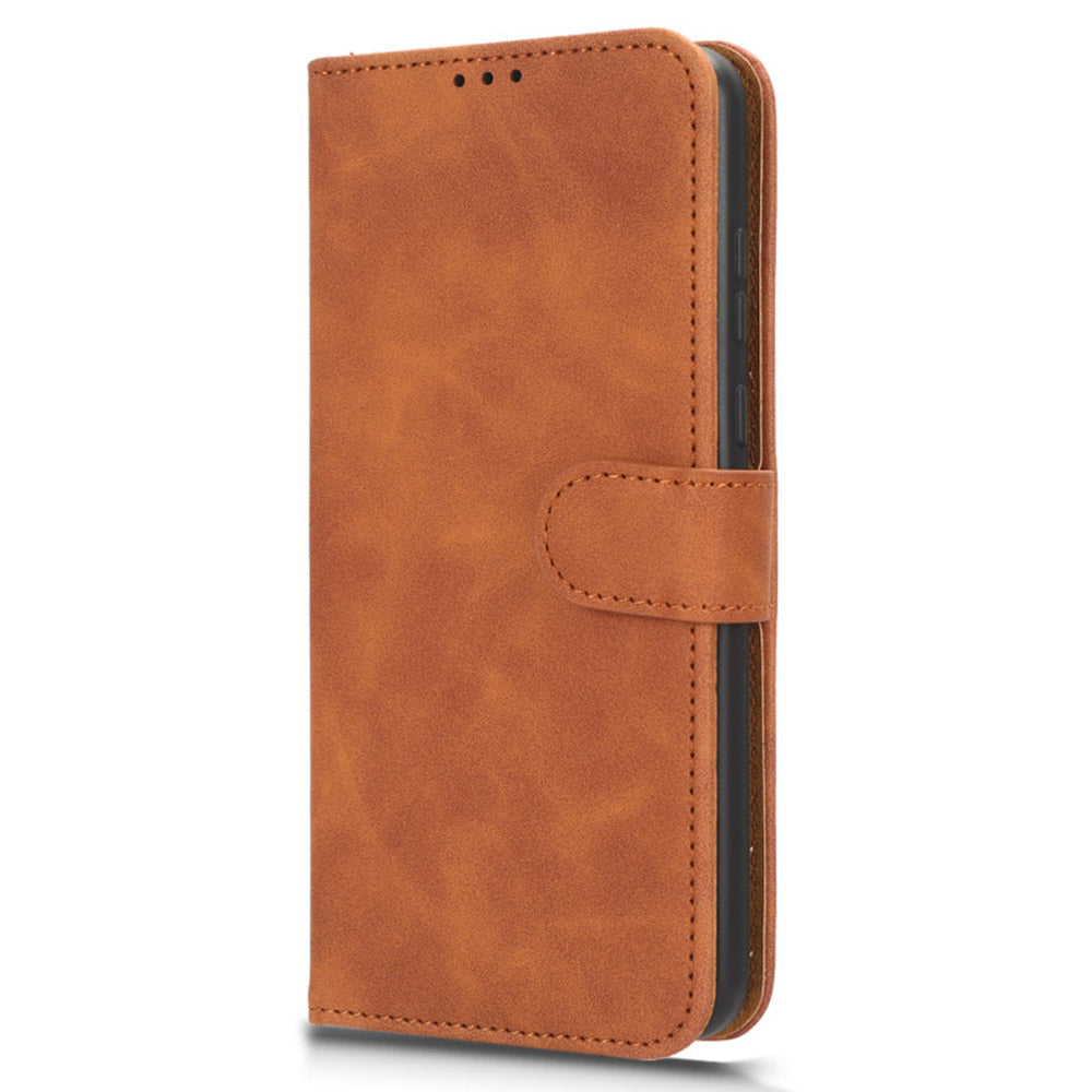For ZTE Blade A53 Skin-touch PU Leather Wallet Flip Cover Folding Stand Phone Case