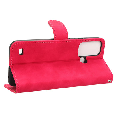 For ZTE Blade A53 Skin-touch PU Leather Wallet Flip Cover Folding Stand Phone Case