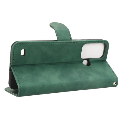 For ZTE Blade A53 Skin-touch PU Leather Wallet Flip Cover Folding Stand Phone Case