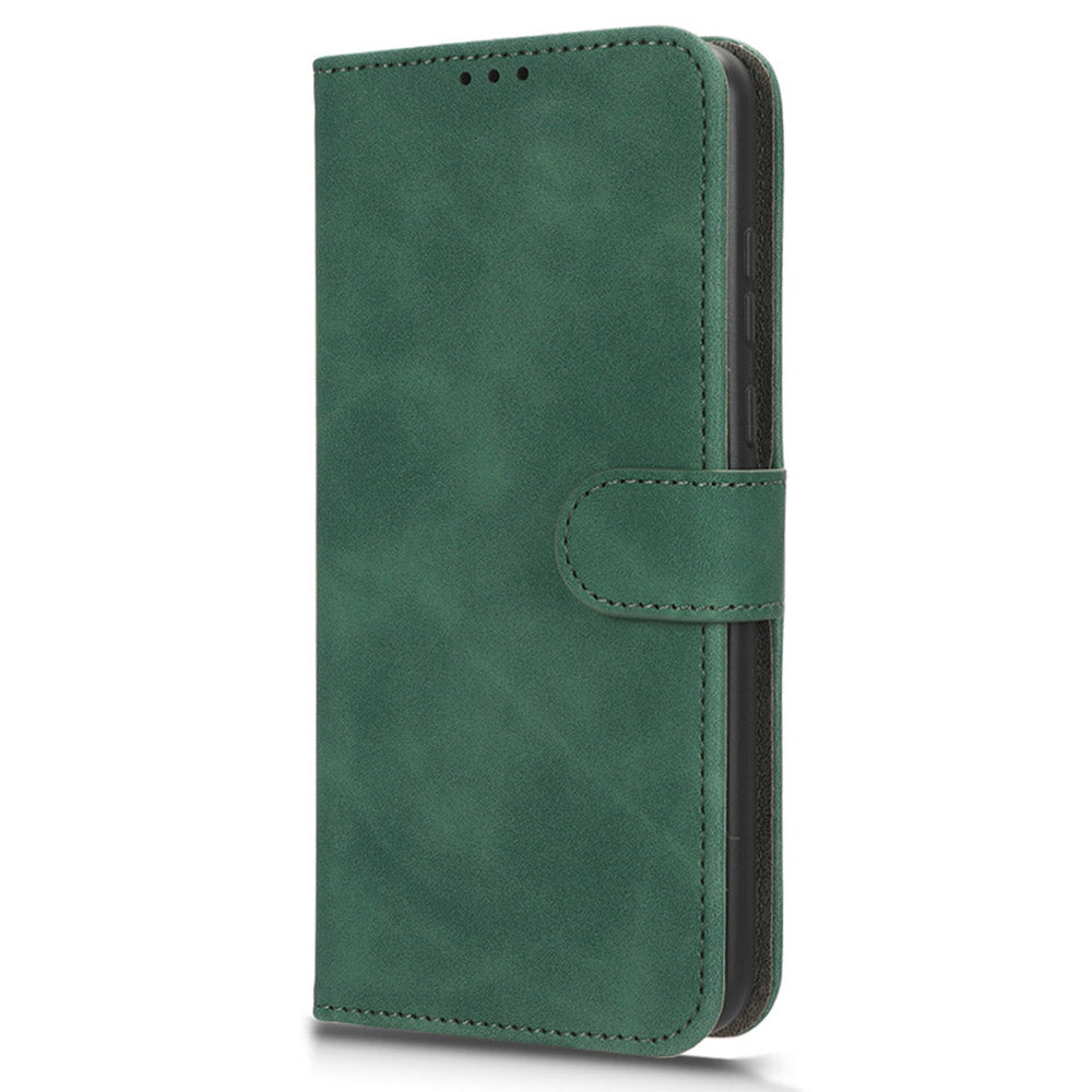 For ZTE Blade A53 Skin-touch PU Leather Wallet Flip Cover Folding Stand Phone Case