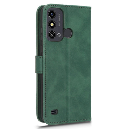 For ZTE Blade A53 Skin-touch PU Leather Wallet Flip Cover Folding Stand Phone Case