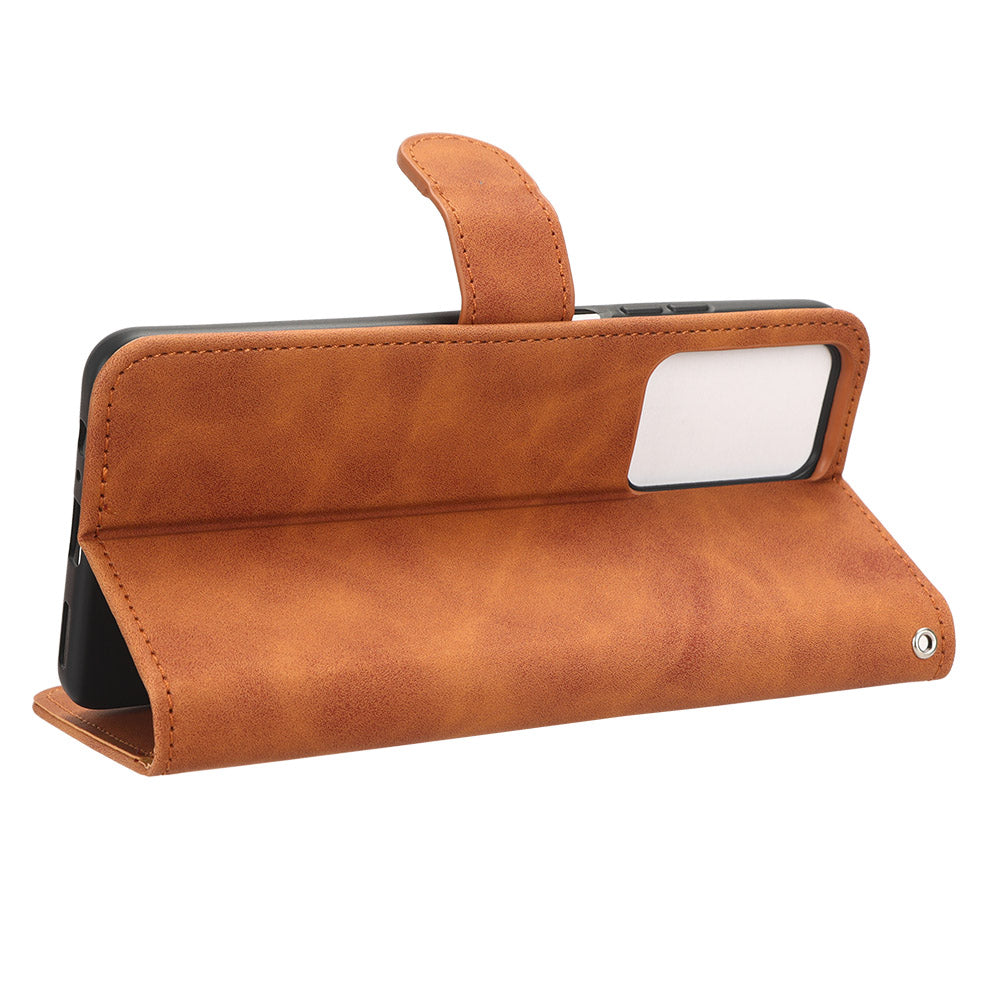 For ZTE Blade V41 Smart Skin-touch PU Leather Phone Cover Flip Wallet Stand Drop-proof Case