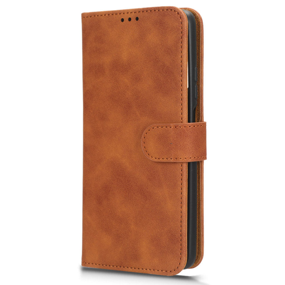 For ZTE Blade V41 Smart Skin-touch PU Leather Phone Cover Flip Wallet Stand Drop-proof Case
