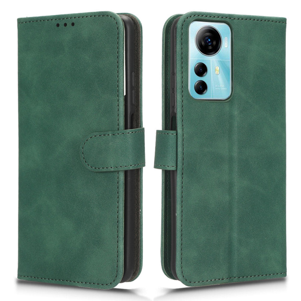 For ZTE Blade V41 Smart Skin-touch PU Leather Phone Cover Flip Wallet Stand Drop-proof Case