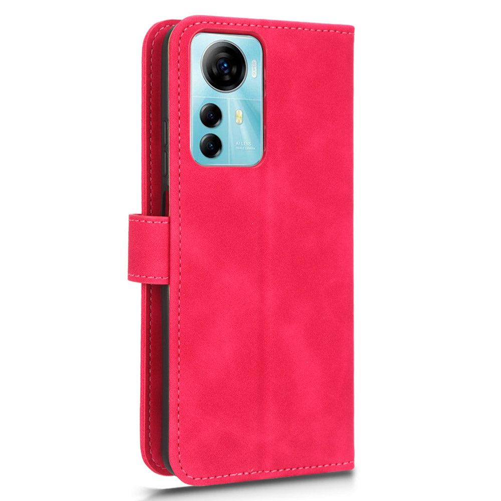 For ZTE Blade V41 Smart Skin-touch PU Leather Phone Cover Flip Wallet Stand Drop-proof Case