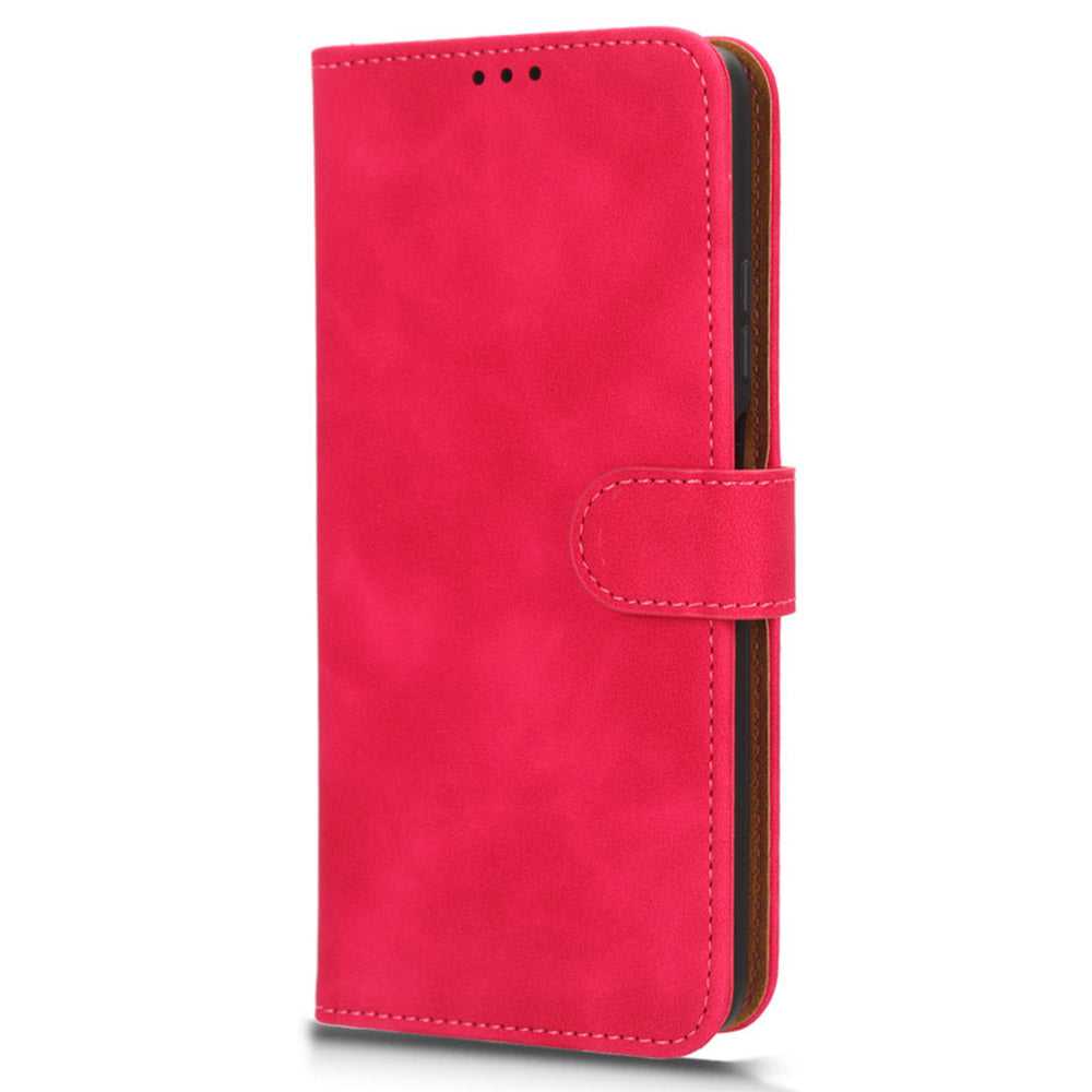 For ZTE Blade V41 Smart Skin-touch PU Leather Phone Cover Flip Wallet Stand Drop-proof Case