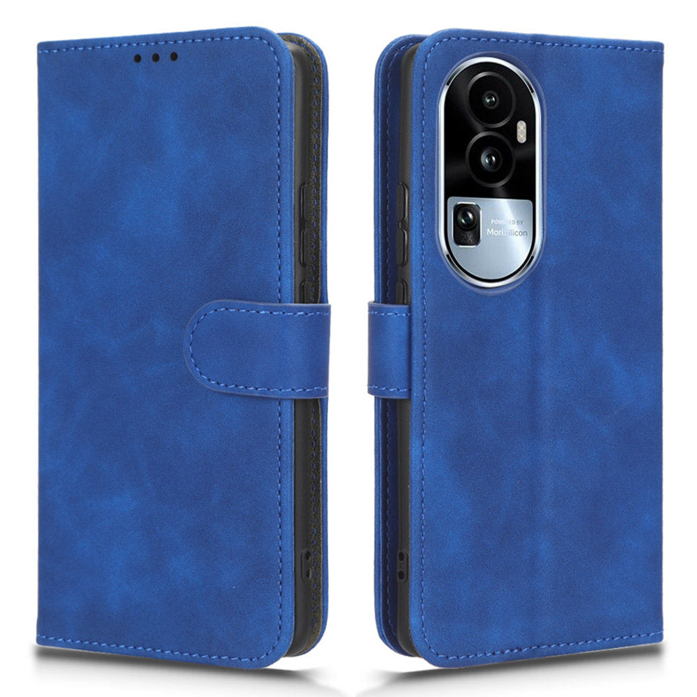 For Oppo Reno10 Pro+ 5G Skin-touch PU Leather Wallet Cover Flip Stand Anti-drop Phone Case
