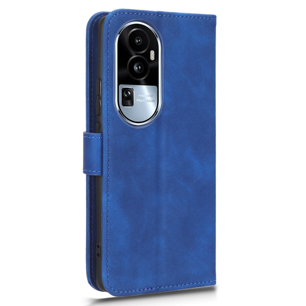 For Oppo Reno10 Pro+ 5G Skin-touch PU Leather Wallet Cover Flip Stand Anti-drop Phone Case