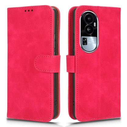 For Oppo Reno10 Pro+ 5G Skin-touch PU Leather Wallet Cover Flip Stand Anti-drop Phone Case