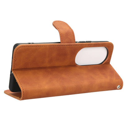 For Oppo Reno10 Pro+ 5G Skin-touch PU Leather Wallet Cover Flip Stand Anti-drop Phone Case