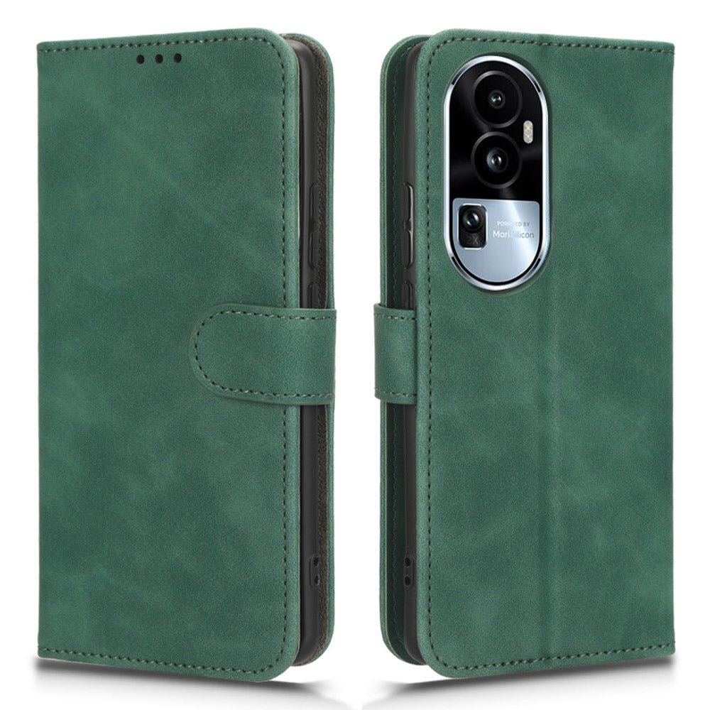 For Oppo Reno10 Pro+ 5G Skin-touch PU Leather Wallet Cover Flip Stand Anti-drop Phone Case